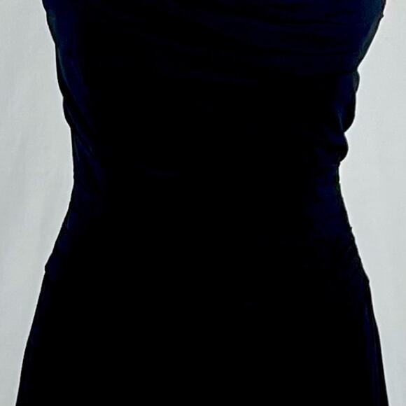 Hayley Paige Occasions Black Evening Party One Shoulder Maxi Dress NWOT Size 10 - Picture 4 of 14